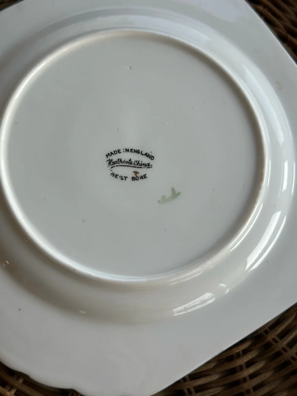 Vintage English Bone China Tea Bowl Saucer Bird Cottagecore Gold Trim